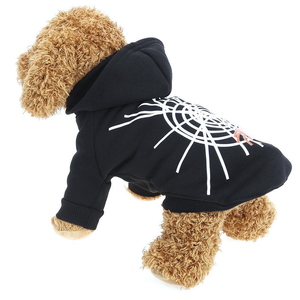 Halloween Spider Web Pet Dog Dress Dog Ghost Festival Sweater S