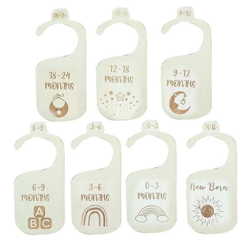 7Pcs Baby Closet Dividers Cartoon Newborn to 24 Months Nursery Clothes Organizer