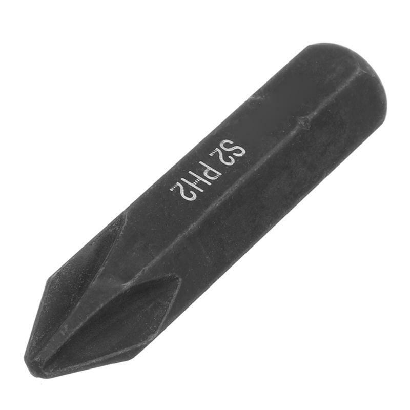 Black 8mm S2 Alloy Steel Screw Impact Bit  Strong Magnetic Bit  3 Pieces Set