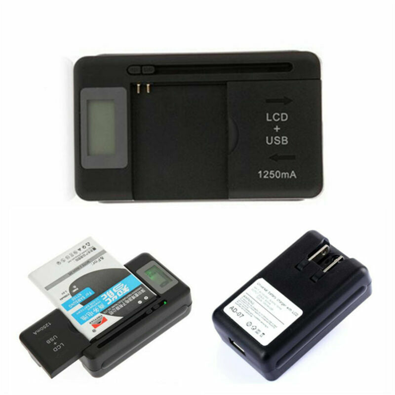 Universal Battery Charger With LCD Us Plug For Nokia BL-4C BL-5C BL-6C BL-5B