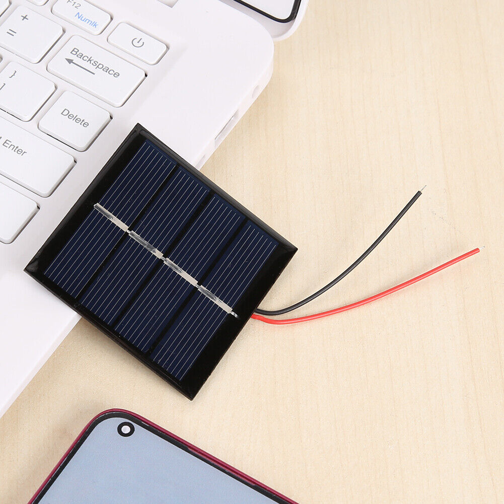 0.45W 2V Solar Panel with 10cm Wires for DIY Battery Phone Charger (2pcs)