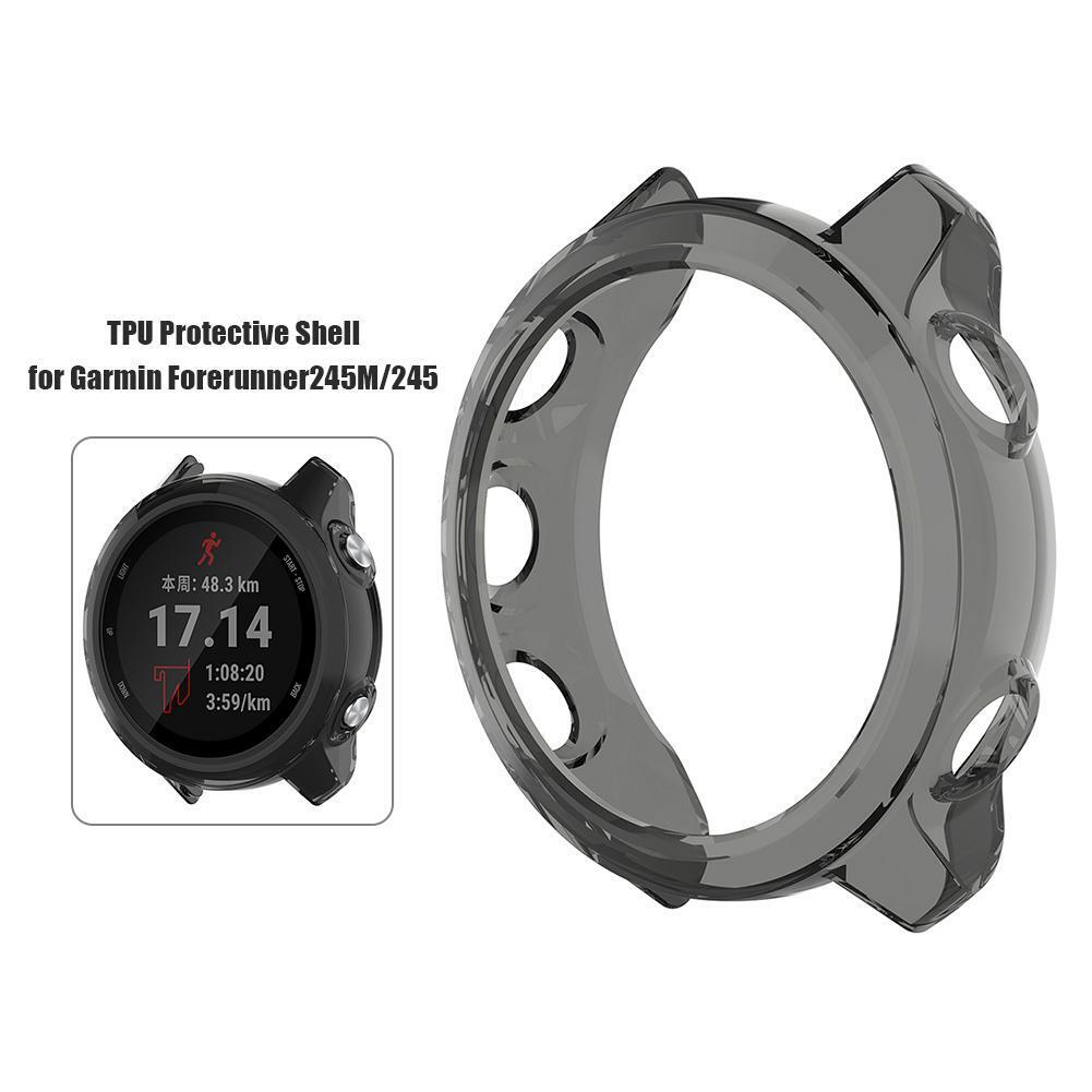 TPU Case Cover for Garmin Forerunner245M/245 Smart Bracelet (Clear Black)
