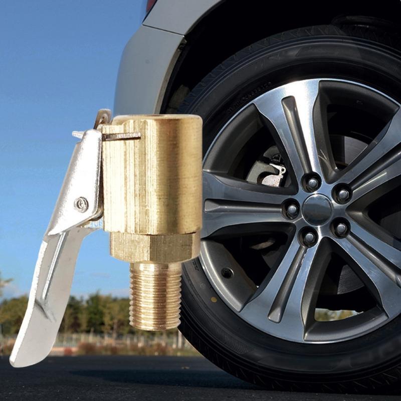Heavy Duty Air Chuck with Clip Closed Flow Tire Car Inflator Gauge Compressor
