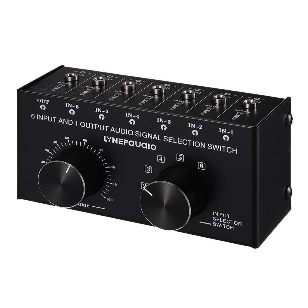 6 in 1 out Audio Signal Selection Switcher Splitter Selector Volume Control