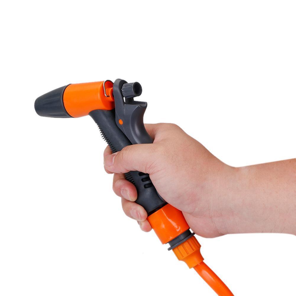 Garden Cleaning Water Gun with 2.5m Retractable Spring Hose Connector Set