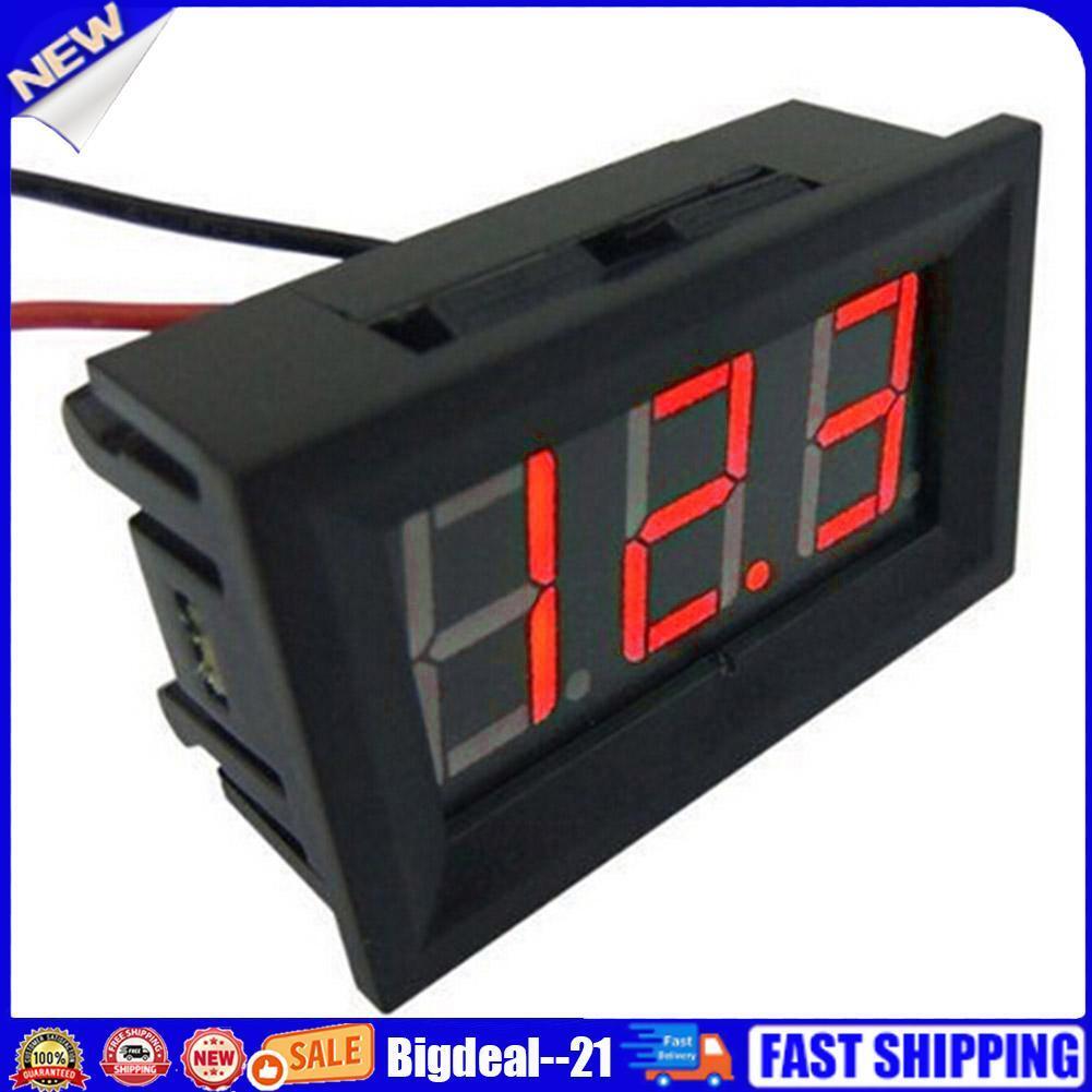 Mini 0.36in DC 2.4V-30V 2-Wire LED Digital Display Panel Battery Voltmeter