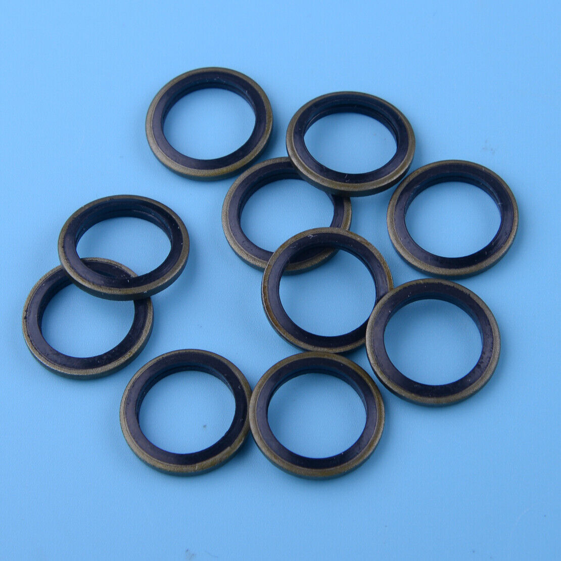 10xEngine Oil Drain Plug Bonded Seal Oil Copper Washer O-Ring 14mm ID.20mm OD.Ld