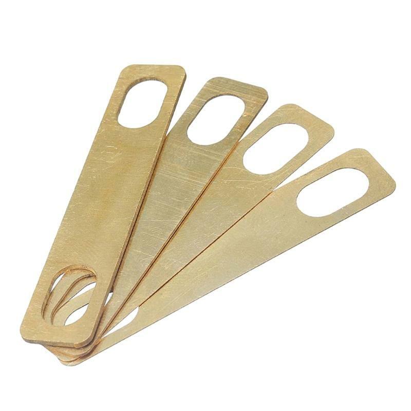 4 Pieces Guitar Neck Shims Neck Wedges Brass Shims for Electric Guitar Bass