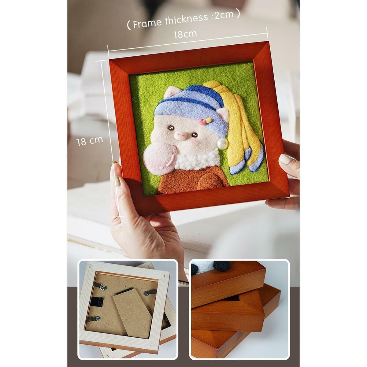 2pcs Wool Needle Felting Kits, Painting Picture Ornament Gift for Starter