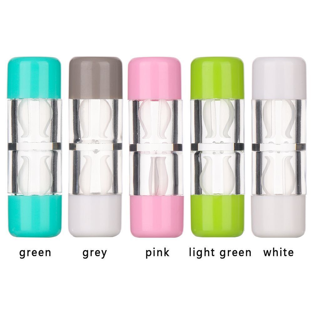 Color Plastic Bottle Tube Soaking Box Travel Glasses Holder Contact Lens Case