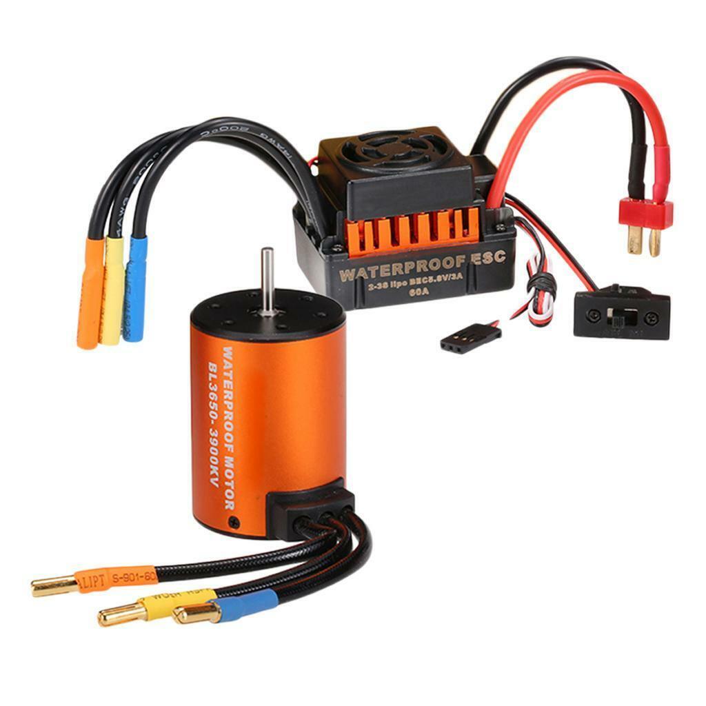 Upgrade Waterproof Brushless 3650 3500KV +60A ESC Combo /10 RC Car