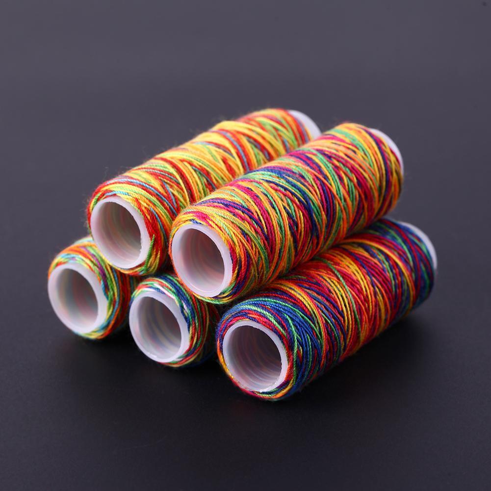 5pcs Hand Stitched Denim Thread Line DIY Sewing Thread for Bags Jeans