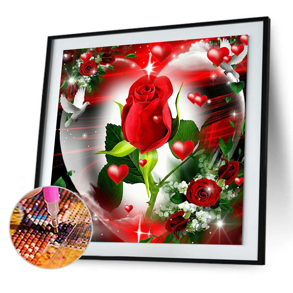 5D diamond painting square diamond DIY rose flower series