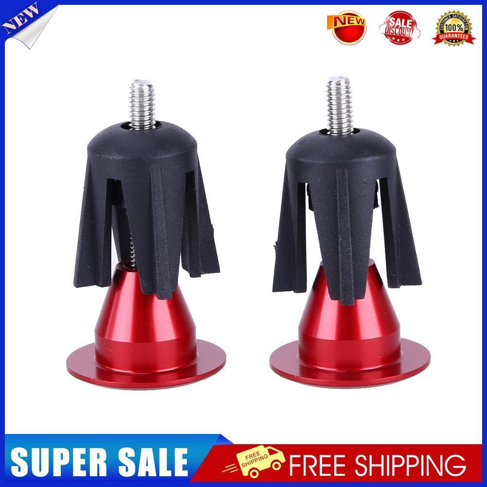 One Pair Bike Bicycle Aluminum Handlebar Grips Handle Bar Cap red
