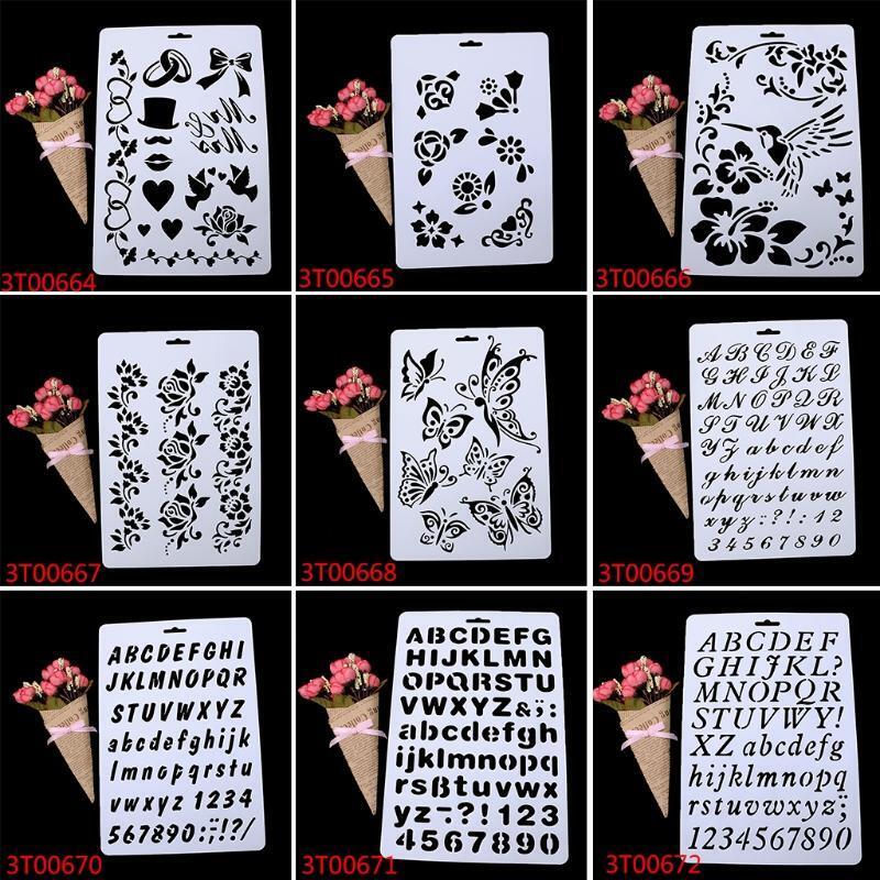 Layering Stencils Album Scrapbooking Drawing Painting Template Paper DIY Mould