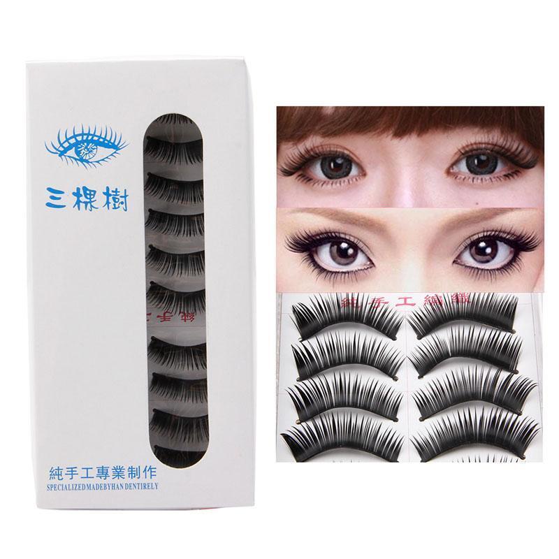10 Pairs Natural Thick Black Long False Eyelashes Makeup Charming Eyes Lashes