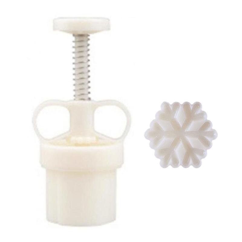 Snowflake Shaped Mooncake Stamps Baking Mooncake Gadgets for Mid-Autumn Festival