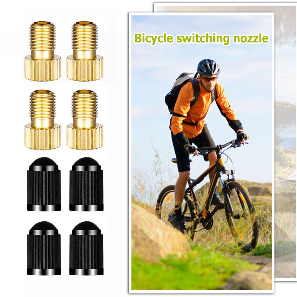 18pcs Presta Valve Adaptors + Tire Valve Cap Set Bike Tire Valve Adapters