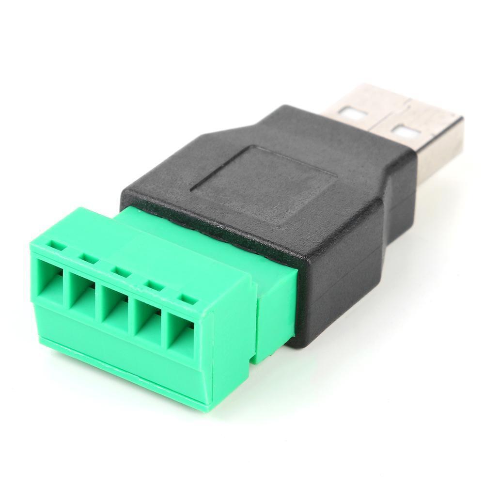 USB2.0 Male to 5pin Screw Terminal Connector Apdater with Shield Connector