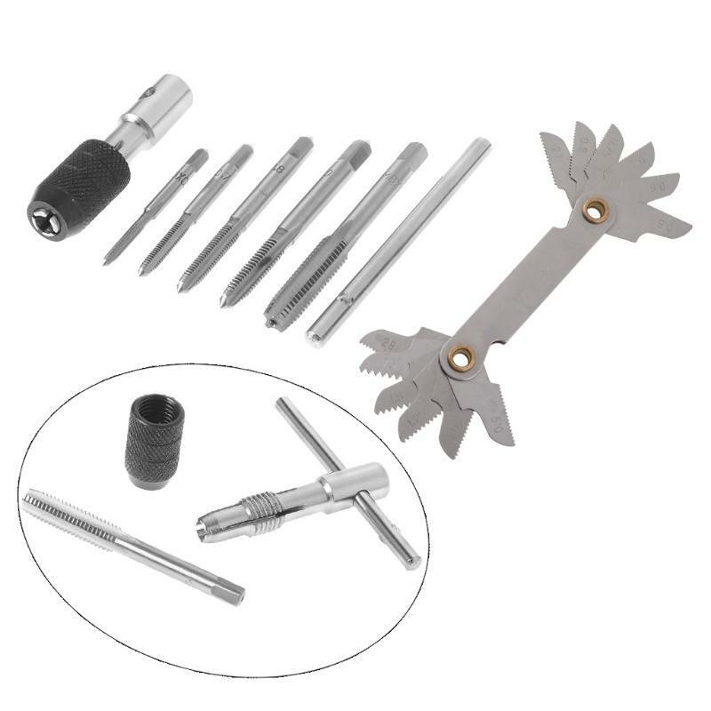 7 Pcs Tap Wrench and Die Metric M3/M4/M5/M6/M8 T Handle Garage Hand Tools Kits