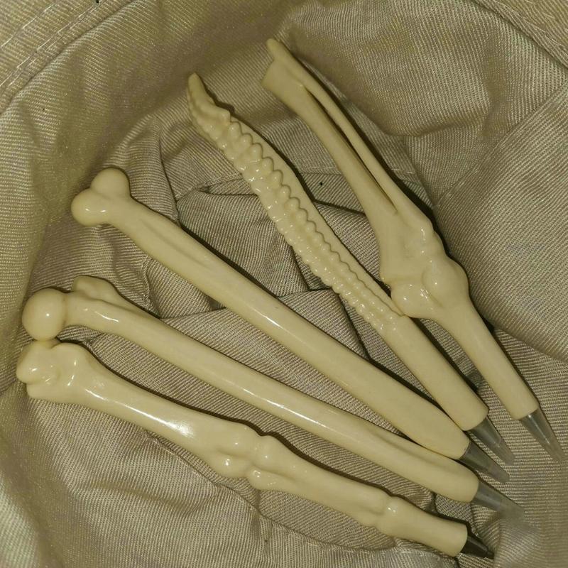 Creative Bone-shaped Ballpoint Pen Mini Pen Cap for Hospital Women Men 5PCS