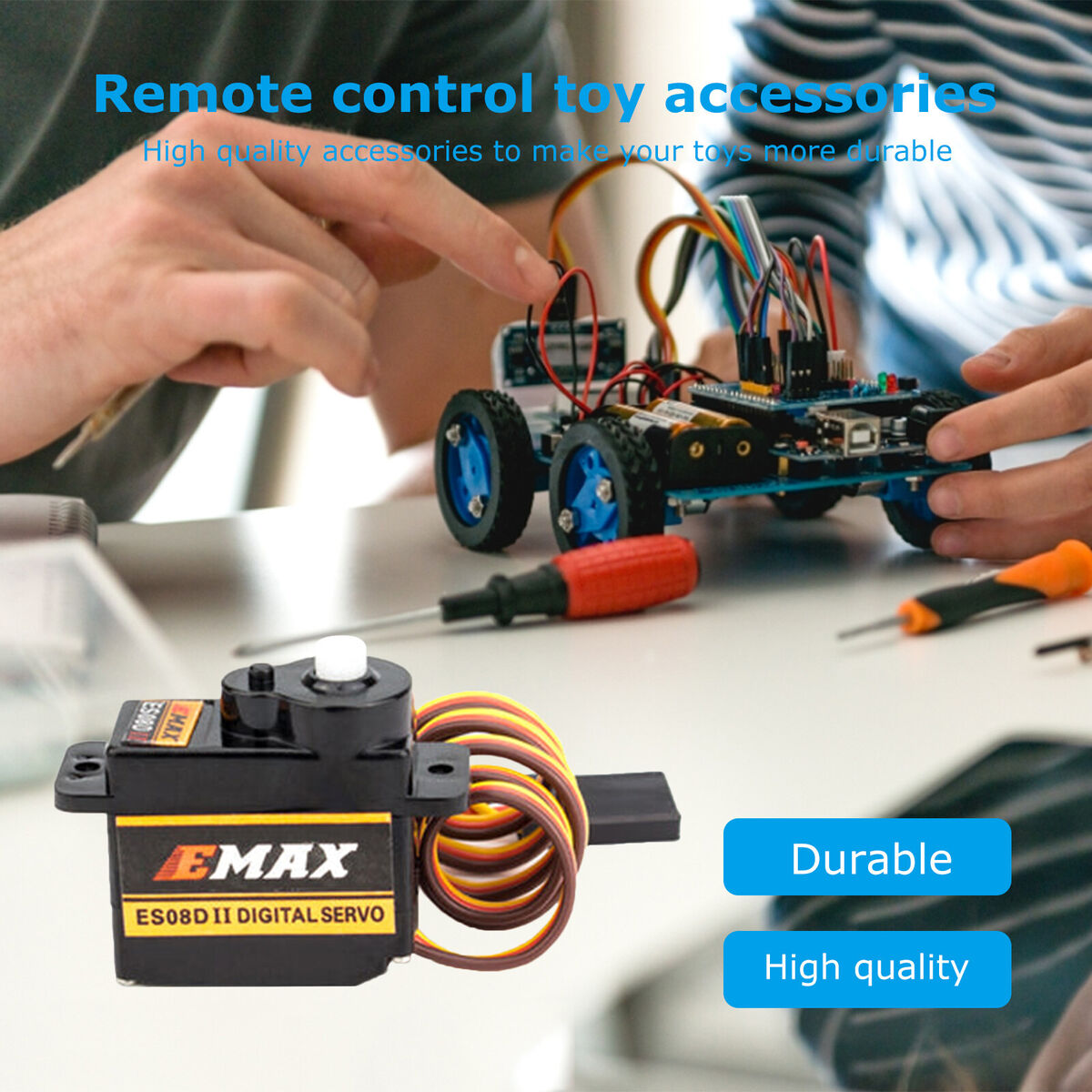 EMax ES08MD II RC Car 8.6g Plastic Gear Digital Servo Kits for Axial SCX24