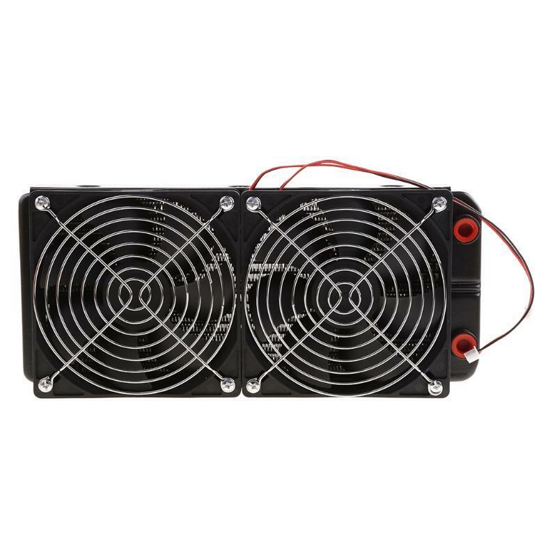 G1/4 240mm Computer Desktop Water Cooling 2 Fans Radiator Aluminum Thick 60mm