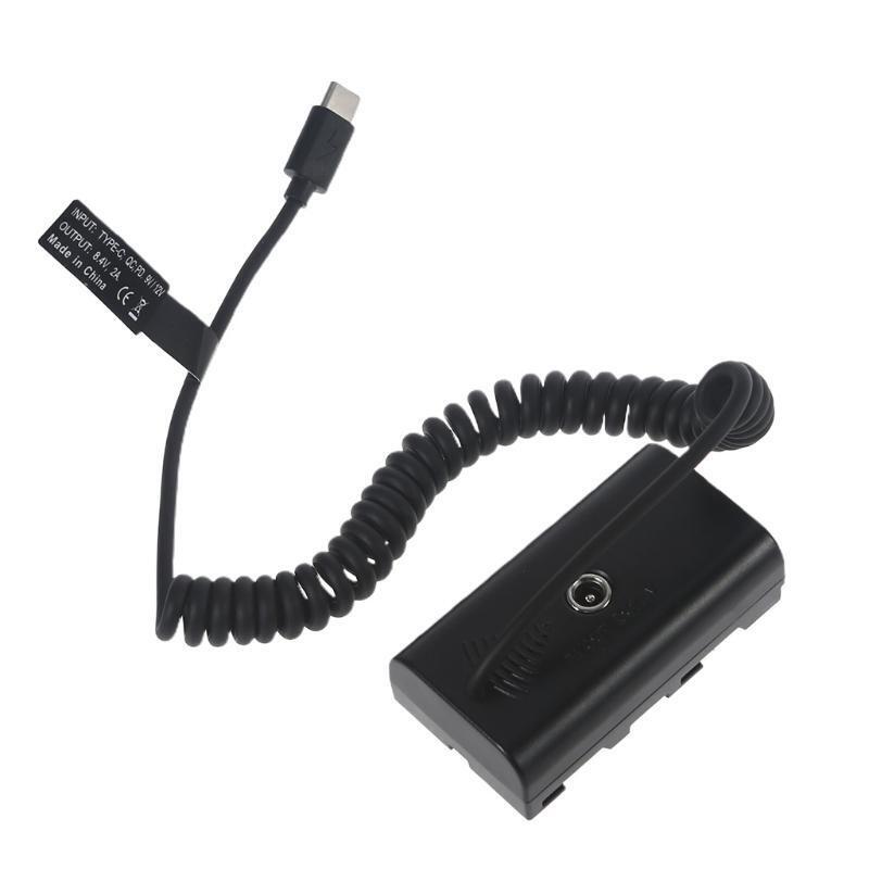 Battery Adapter Type C to NP F550 Reduce Battery Replacement Time Anti-abrasive