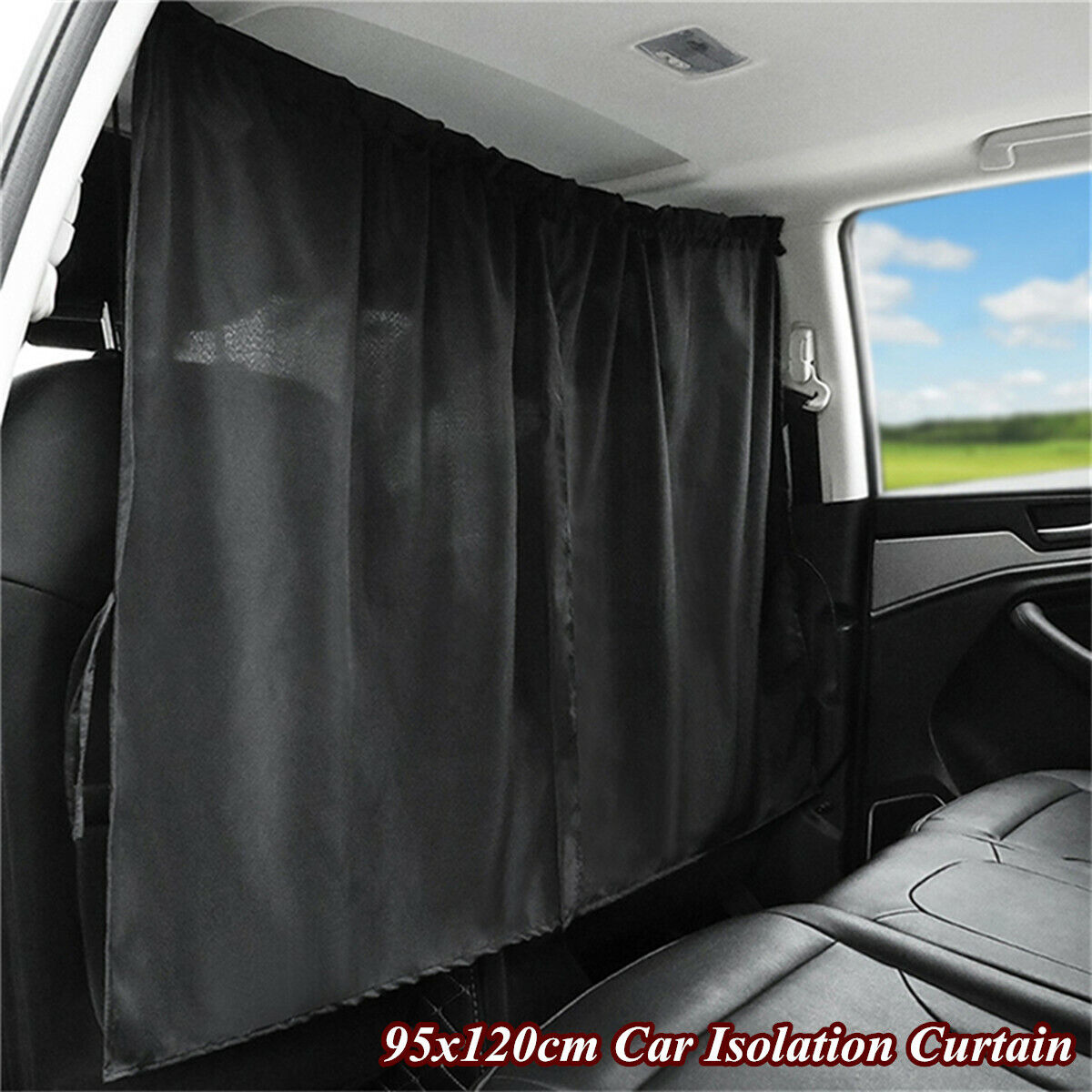 2 Pcs 95x120cm Taxi Car Isolation Curtain Partition Protection Curtain Sun Shade