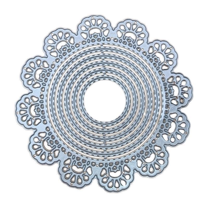 Flower Shaped Frame Metal Cutting Dies Stencil Scrapbooking DIY Album Stamp Card