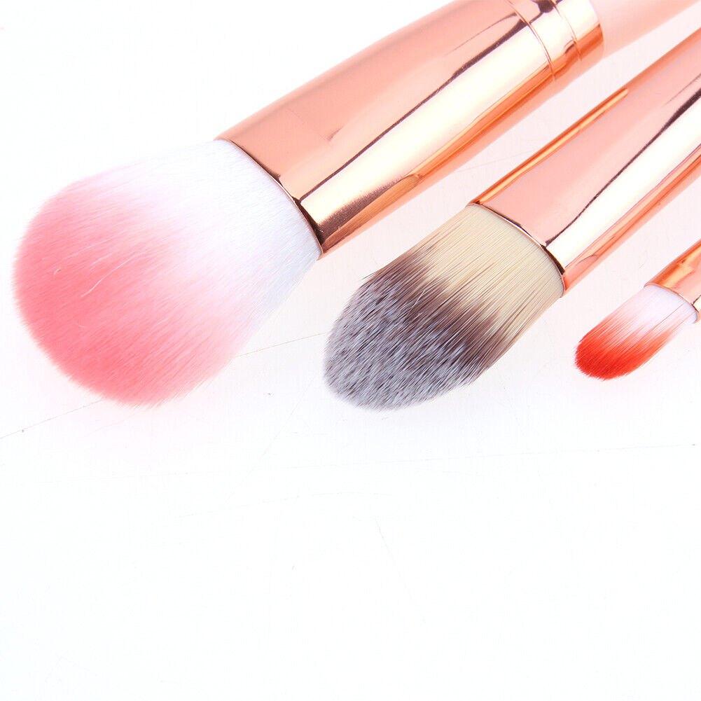 7pcs/set Wood Makeup Brush Foundation Contour Concealer Blush Pen Beige