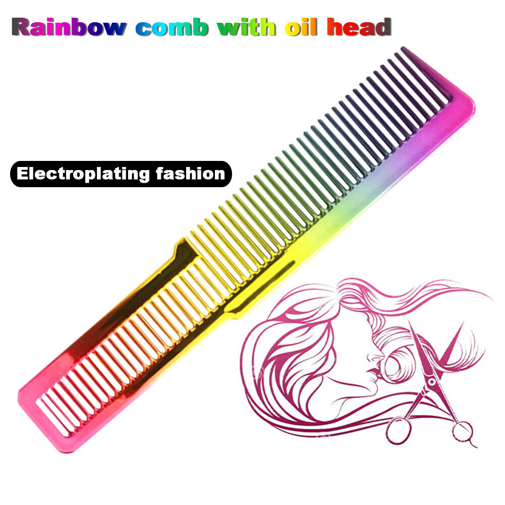 Haircut Hairdresser Comb Colorful Rainbow Comb Hairdressing Styling Tool