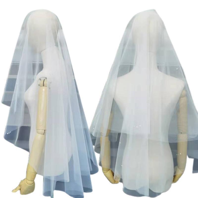 Wedding Veil Rhinestones Embellished Short Bachelorette Party Sheer Veils