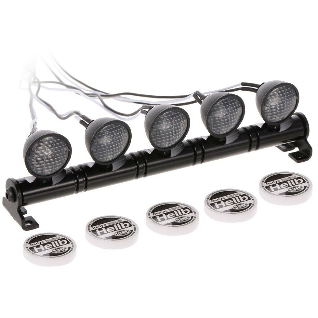 5pcs White Round Roof LED Light Bar for Redcat  -4 D110 1/10 RC Rock Crawler
