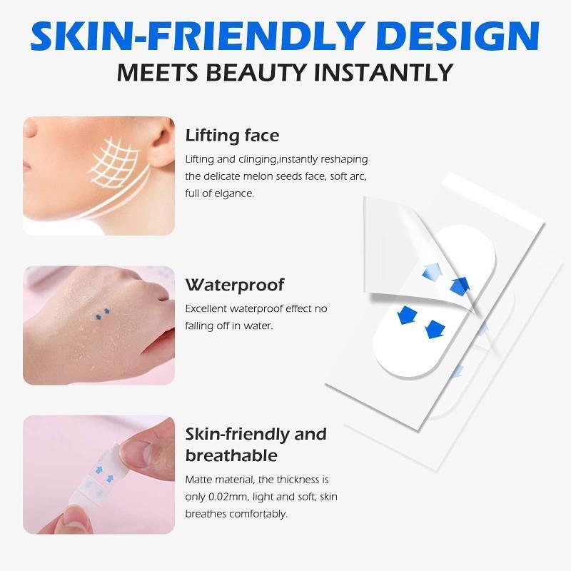 40 Sheets Face Lift Tools for Double Chin Face Lift Tape Invisible Thin V Face