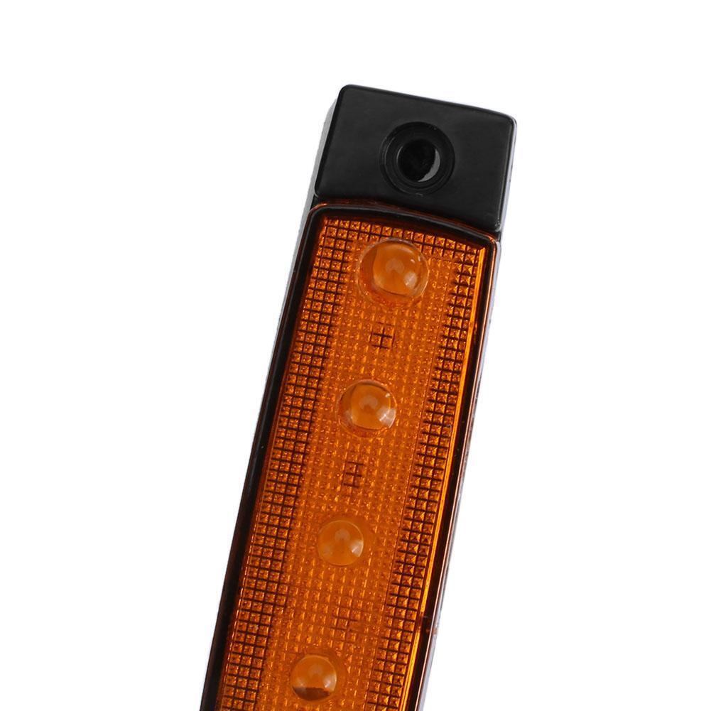 Waterproof 6SMD LED Car Bus Truck Trailer Side Marker Indicator Lamp(Yellow