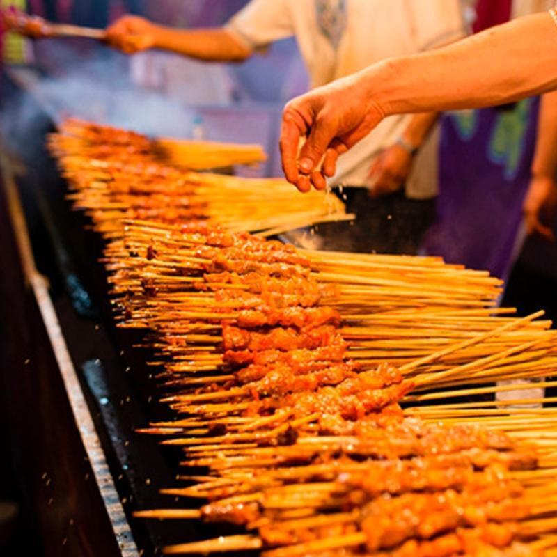 50Pcs Long Bamboo Skewers Wooden Sticks BBQ Barbecue Shish Kabob Fondue Grill