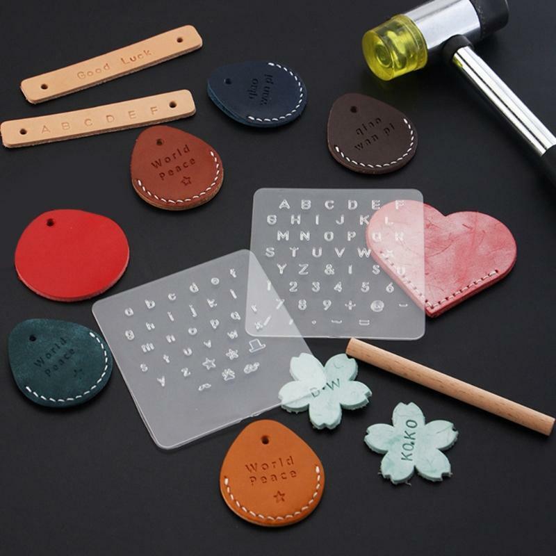 3Pcs Letter Number Leathercarft Stamping Tools Alphabet Stamps Handle Punch Kit