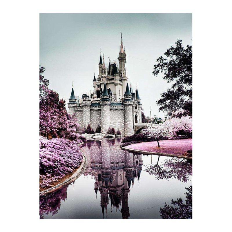 Castle Digital Oil Painting By Numbers Canvas Wall Picture DIY Hand Painted Art