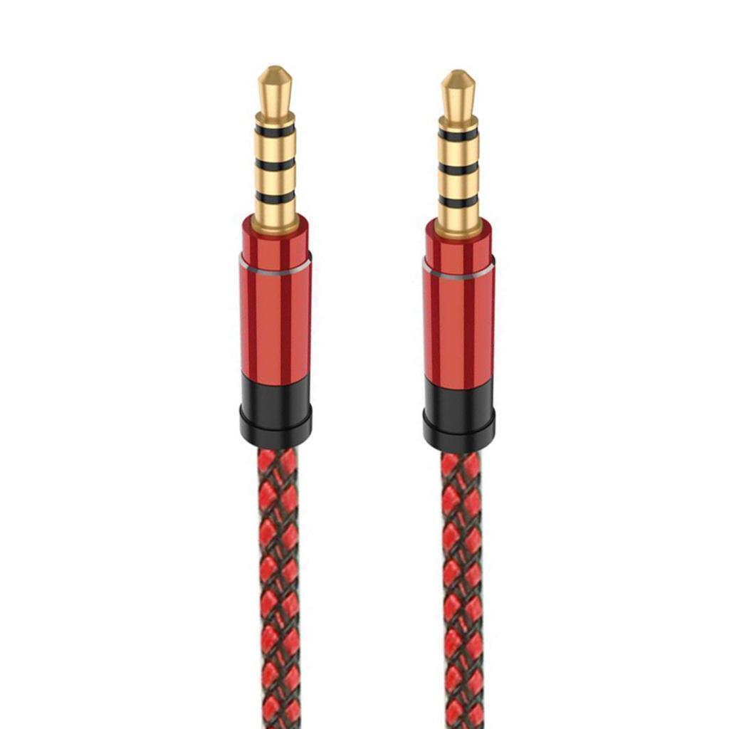 Red  3.5mm Audio Extension Cable Stereo Headphone Cord Male to Female Car