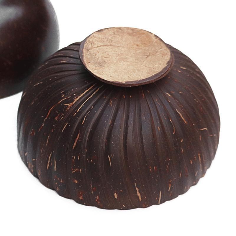 Carved Natural Coconut Bowl Creative Coconut Shell Fruit Salad Bowl