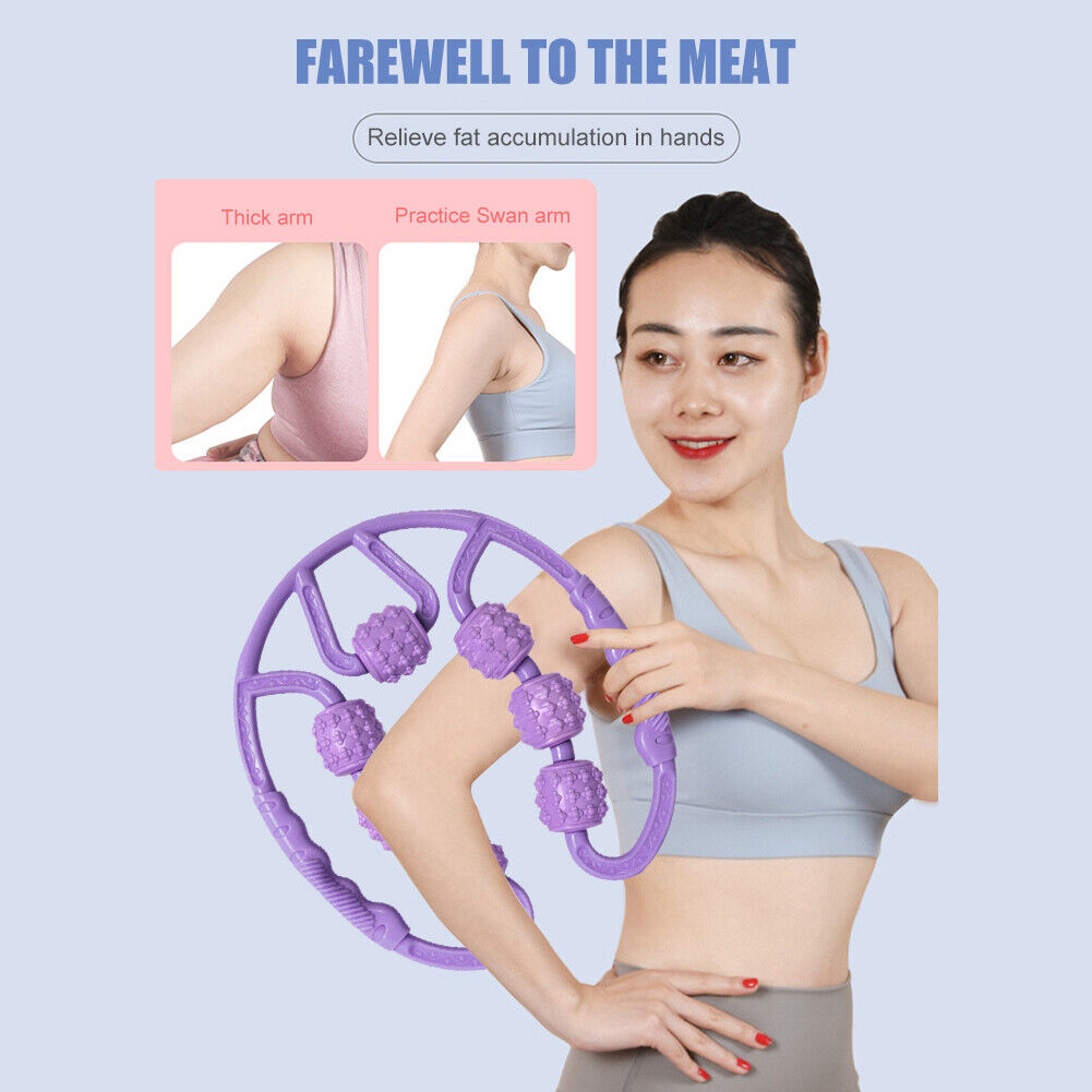 Trigger Point Relieve Muscle Roller Calf Leg Arm Pilates Massager (Purple)