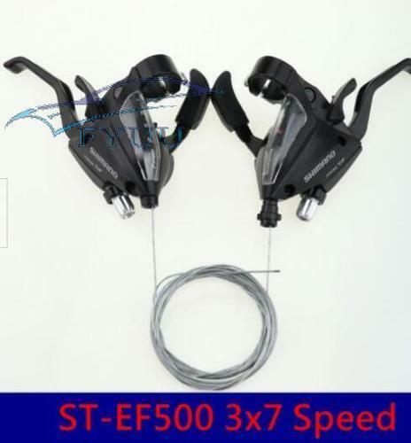 1 Pairs Shimano Black ST-EF500 Bike Brake Levers Set Shifter Shift 21 Speed MTB