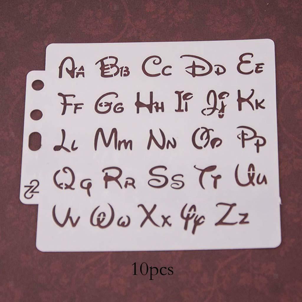 10 Pieces Alphabet Stencils Letter Painting Templates for  Crafts