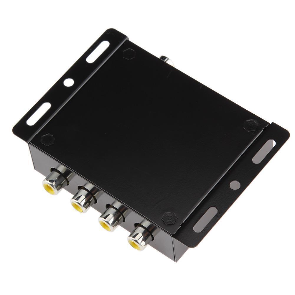 12V 1 Input to 4 Output RCA Car DVD Video Booster Amplifier Splitter Box