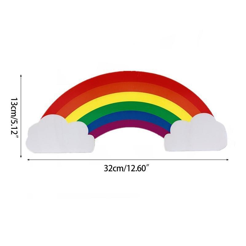 Rainbow-like Pen Holder Cup Paint Brush Organizer Wooden Office Desk Organizer