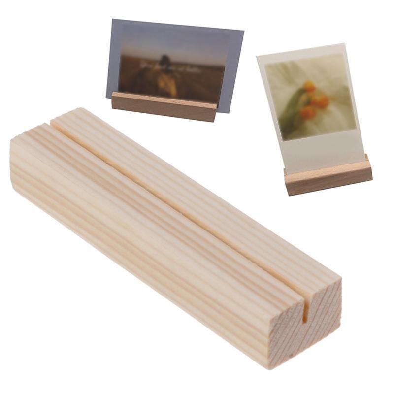 Simple Wood Place Card Holders Table Number Stands Sign Holders for Wedding Desk