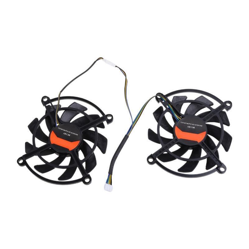 2Pcs VGA Graphics Card Cooling Fan 4Pin 12V for Colorful GTX 2060 SUPER GTX1660