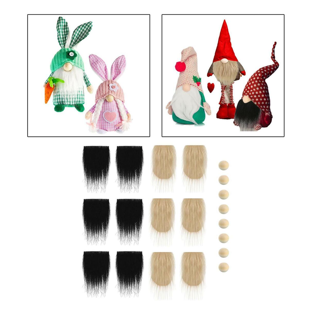 24 Count  Fabric Patches  Beard  Unfinished Wooden Balls