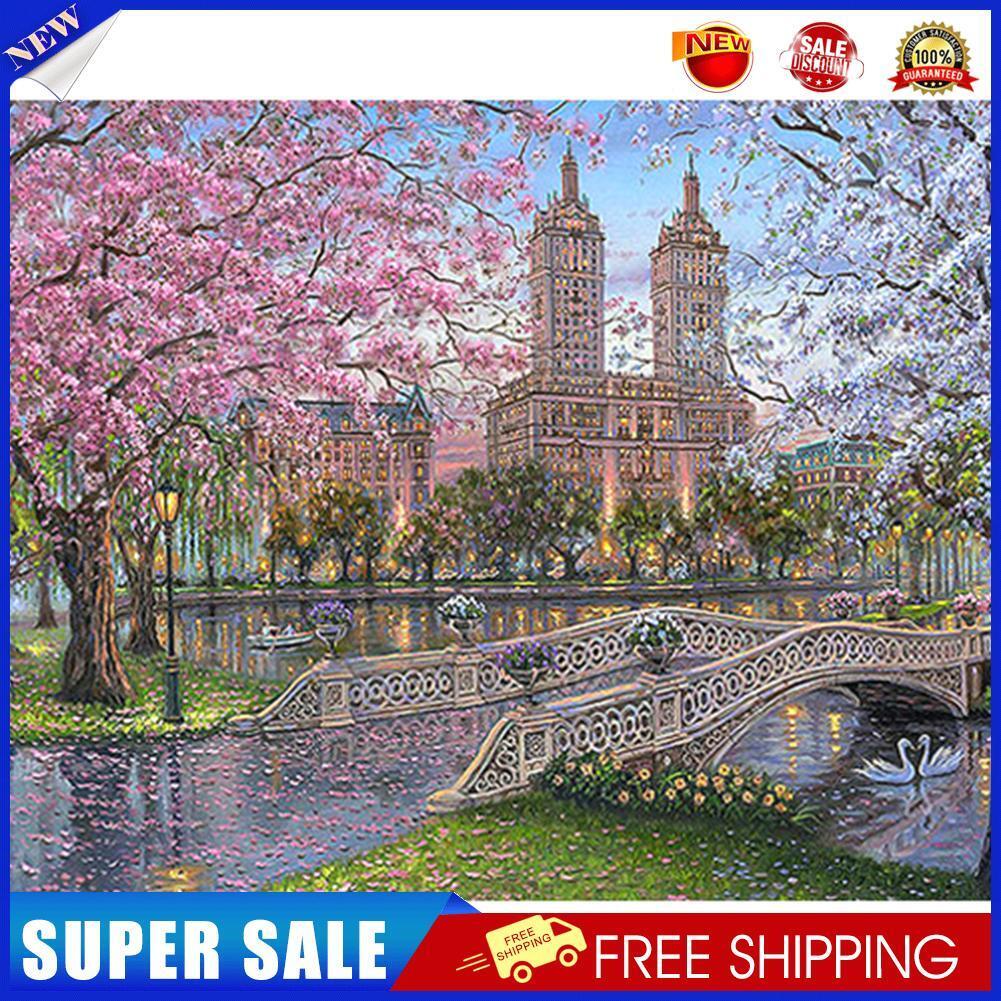 5D DIY Diamond Painted Square Diamond City Blossom ZQF2410